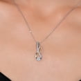 thumbnail image 3 of Gem Stone King Round 4MM Lab Grown Diamond Infinity Pendant Necklace for Women | 10K Yellow Gold and 925 Sterling Silver | 0.31 Cttw | E-F Color | VS1-VS2 Clarity | With 18 inch Chain, 3 of 6