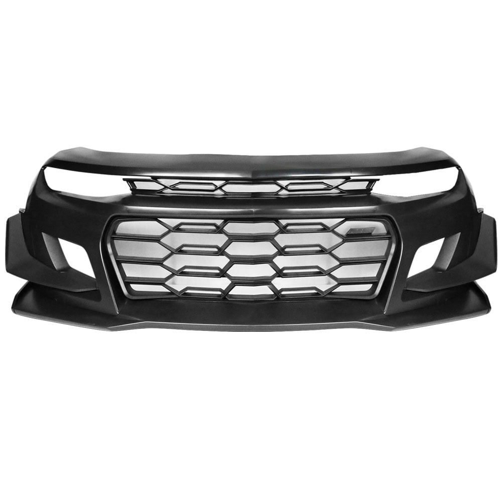 Ikon Motorsports Front Bumper Cover Compatible with 2019-2024 Chevy Camaro 1LE Style Front Bumper Conversion Guard Unpainted PP