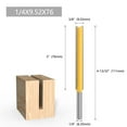thumbnail image 4 of Customizable 1/4 Inch Shank Double-Edged Extended Straight Router Bit, 3/8×50mm Yellow Woodworking Milling Cutter with Enhanced Durability, Versatile for Woodworking Machines, Direct Manufacturer, 4 of 5