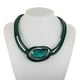 thumbnail image 1 of Collar para mujer, joyería para mujer, joyería para mujer, personalidad creativa, resina, cordón de cuero, collar geométrico, joyería para mujer, collar grande, 1 of 2