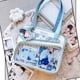 thumbnail image 2 of Bolso estilo japonés con diseño de grafiti de dibujos animados Y2k, estilo Kawaii, tipo bandolera, con bolsillo frontal transparente, para manualidades, 2 of 5