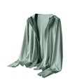 thumbnail image 4 of Vinsonshop Women's Lightweight Sun Shirt UPF 50+ Hoodie Jacket Long Sleeve Sun Protection Cover Up for Beach Outdoor Green XXL, 4 of 8