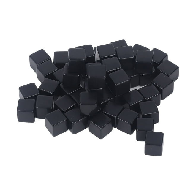 50Pcs White Blank 16mm Set Small Write On Wipe Off with Stickers for Interactive Games Education