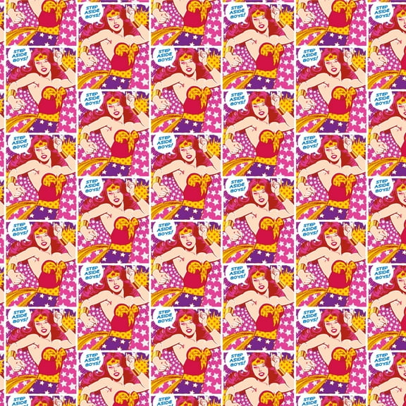 Wonder Woman Step Aside Boys Premium Roll Gift Wrap Wrapping Paper