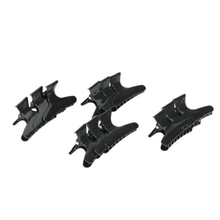 12Pcs Fashion Plastic Black Hairdressing Tool Butterfly Hair Claw Salon Section Clip (Best Clips Hair Salon)