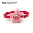 thumbnail image 7 of UDIYO Pet Collar Floral Tie Easy-Wearing Sweet Net Yarn Cats Dogs Collars Pet Accessories, 7 of 7