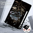 thumbnail image 2 of TECH CIRCLE Slim Case for Samsung Galaxy Tab S8 Plus 2022/S7 FE 2021/S7 Plus 2020 12.4",Thin Lightweight Elegant Soft TPU Anti-Scratch Protective Back Case for Galaxy Tab S7 FE/S8+/S7+,Black Flower, 2 of 6