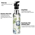 thumbnail image 3 of Yayeee 20oz Insulated Water Bottle Double Wall Stainless Steel with Flip Straw Lid, Light Floral Pattern, 3 of 7