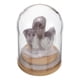 thumbnail image 4 of Racimo de flores de diente de cristal, árbol de cristal, cúpula de vidrio, base de madera, piedras de cristal de la suerte para meditación, yoga, atracción, decoración del hogar y la oficina, 4 of 7