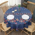 thumbnail image 3 of Pioneer Flower Round Tablecloth 60" X 60",Wrinkle Wipeable Table Cloth for Kitchen Dining Room Picnic Patio Party, 3 of 6