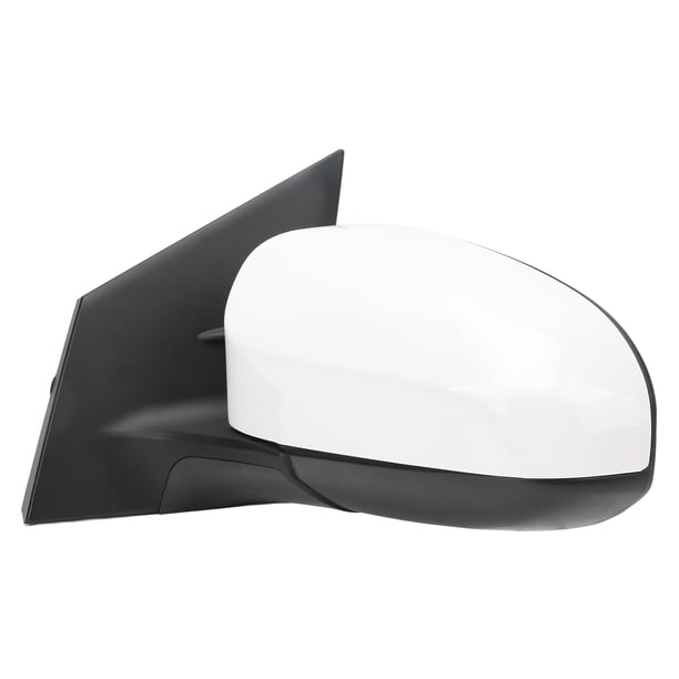 Conjunto de espejo retrovisor, espejo retrovisor exterior plegable con calefacción y potencia en color blanco súper blanco, diseño aerodinámico