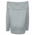 thumbnail image 5 of DHFJKG Batwing Long Sleeve Sweaters Women Off Shoulder Knitted Pullover Soft Casual Loose Fit Fashion Spring Fall Outfits Comfortable Tops, 5 of 6