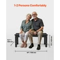 thumbnail image 4 of VEVOR Outdoor Bench, 44.5 inch, 600 lbs Weight Capacity, Weatherproof Plastic Frame with Adjustable Level Footpads and Thick Leg, Outside Bench for Patio, Garden, Park, Yard, Front Porch, Black, 4 of 9