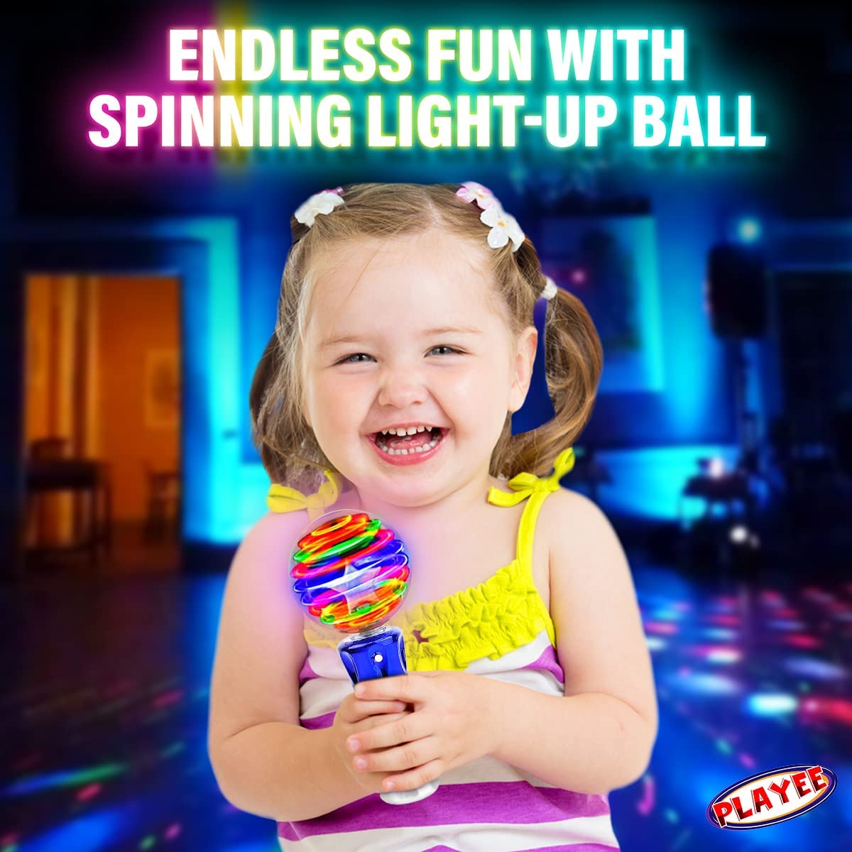 Spinning Light Up Wand for Kids 7.5 Inch Rotating LED Toy Wand for Boys  and Girls, Magic Ball Toy Wand for Kids Autism Sensory Toys Thrilling  Spinning Light Show