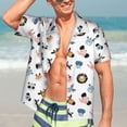 thumbnail image 5 of Lsque Cartoon Animals pattern Hawaiian Shirt for Men, Unisex Summer Beach Casual Short Sleeve Button Down Shirts-3X-Large, 5 of 9