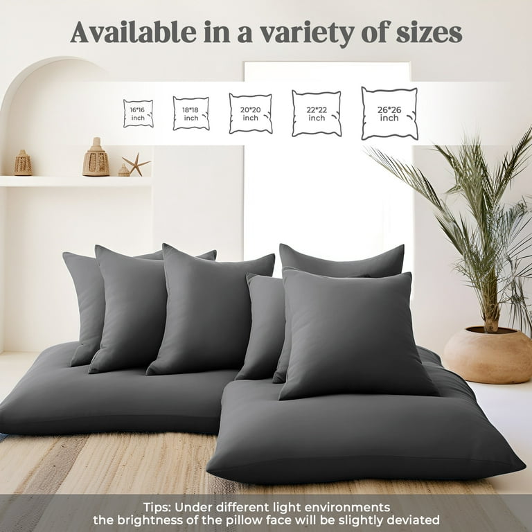 Indoor/Outdoor Toss Pillows - Gray, Size 16 in. Square, Sunbrella | The Company Store