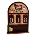 thumbnail image 1 of DOLITY Books Read This Year Counter Book Lover Gift up to 999 Books Reading Tracking Coffee Color, 1 of 7