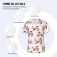 thumbnail image 3 of Lsque Dachshund Dog Puppy Pattern Mens Polo Golf Shirts Funny Graphics Shorts Sleeve Button Shirts Baseball T-shirt-Medium, 3 of 7