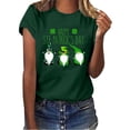 thumbnail image 4 of VNKIDY Womens Short Sleeve Crewneck TShirt With Happy St Patricks Day Cartoon Elf Clover Graphic Casual Loose Fit Tees For Saint Patricks Day Daily Wear Green M, 4 of 6
