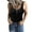 Black, variant on Aayomet Crop Tops For Women Women Lace V Neck Chiffon Cami Tank Top Spaghetti Strap Sleeveless Shirts,Black XL