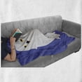 thumbnail image 5 of Owl Soft Flannel Fleece Throw Blanket, Nocturnal Animal Portrait Forest Character Wildlife Digital Graphic Cartoon, Cozy Plush for Indoor and Outdoor Use, 50" x 60", Violet Blue Coconut, by Ambesonne, 5 of 5