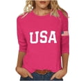 thumbnail image 2 of 250 Anniversary USA Shirt for Women 250Th Anniversary USA Shirt Womens 3/4 Patriotic Flag Print Tops American Indendence Day 1776-2026 T-shirt, 2 of 5