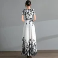 thumbnail image 4 of Chiffon Dress Women 2024 Spring Summer New FASHION Temperament Is Thin and Long Large Swing Holiday Long Skirt N623, 4 of 7