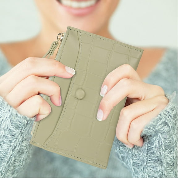 Worgeous  Small Change Storage Wallet Credit Card Ultra Thin for Men Man Woman Green