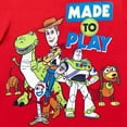 thumbnail image 4 of Disney Pixar Toy Story Woody Buzz Lightyear Forky Little Boys T-Shirt and Mesh Shorts Outfit Set Infant to Little Kid, 4 of 5