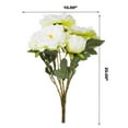 thumbnail image 3 of Enova Home 7 Heads 20" Tall Artificial Silk Peony Stem Fake Flowers Bush for Home Office Garden Decoration (Cream), 3 of 3