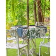 thumbnail image 3 of Boanket Outdoor Tablecloth with Umbrella Hole for Patio/Picnic/Party/Camping, Spring Floral Waterproof Table Cloth Round Cover Washable, Rustic Summer Botanical Flowers Herb (Dia 54"), 3 of 7