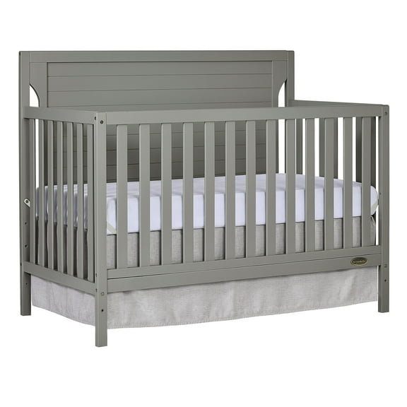 Dream On Me Cape Cod 5-in-1 Convertible Crib, Storm Gray