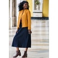 thumbnail image 4 of Jessica London Women's Plus Size Zip Front Leather Jacket, 4 of 4