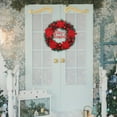 thumbnail image 3 of Artificial Christmas Wreath with Flowers and Balls, Pre-Decorated Xmas Wreath for Front Door, Wall, and Holiday Party, Indoor Outdoor Winter Decoration, 3 of 8