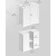 thumbnail image 4 of VASAGLE Armario de Baño, Mueble Baño Ahorra Espacio, Compartimento Papel Higiénico y Escobilla de Baño, Puertas Correderas, Estantes Ajustables, Lado Inodoro, 20 x 60 x 80 cm, Blanco Nube, 4 of 5