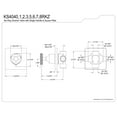 thumbnail image 2 of Kingston Brass KS4045RKZ Wendell Single-Handle Six-Way Diverter Valve with Knurled Handle and Square Trim Kit, Oil Rubbed Bronze, 2 of 4