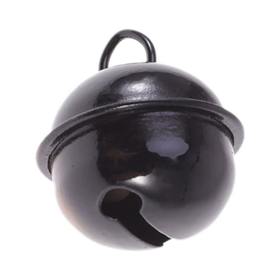 USHOBE Craft Jingle Bells 22mm Iron Mini Metal Bells 50 Pcs for Jewelry Making and Holiday Party Favors Black