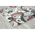 thumbnail image 4 of Swirls Rugs/Luxury Livingroom Modern Soft/Smooth-Red/Silver/Gray/White, 4 of 7