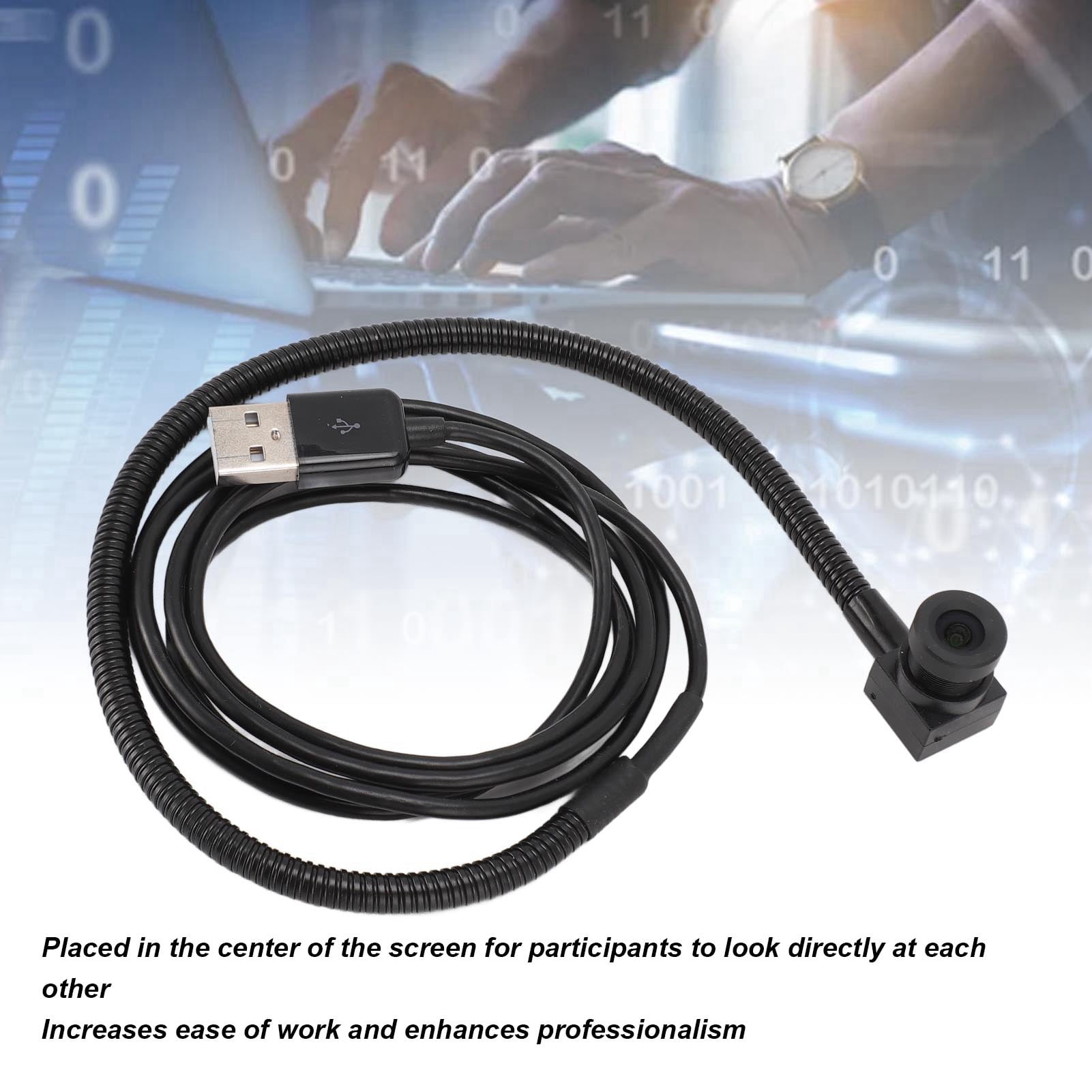 USB Center Webcam, Clear Sound Plug And Play Center Screen Webcam 2MP  For Live Streaming
