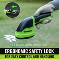 thumbnail image 5 of Cordless Grass Shear & Shrubbery Trimmer - 2 in 1 Handheld Hedge Trimmer Electric Grass Trimmer Hedge Shears/Grass Cutter Rechargeable Lithium-Ion Battery and Type-C Cable Included (Green), 5 of 8