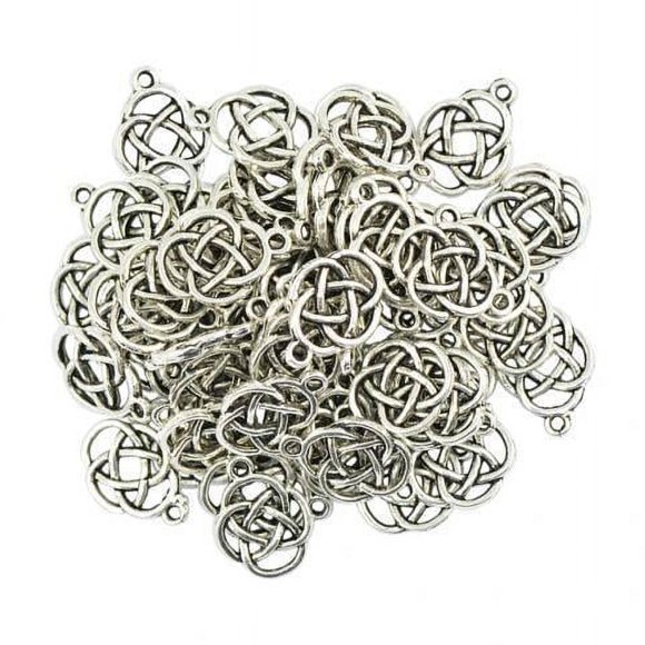 GUOOL 2-4 Pcs 50 Pcs Pendentif Breloques pour Fabrication de Bijoux Nœud Tibétain Bricolage 2 Pcs