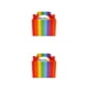 thumbnail image 1 of Bewildely 20 cajas de cartón grueso, caja de cartón en blanco brillante, caja de postre Dim Sum, caja de regalo para niños, caja de cartón raya arcoiris 2Conjunto, 1 of 6