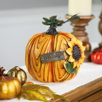 Northlight Sunflower Blessings Pumpkin Fall Harvest Decoration - 7"