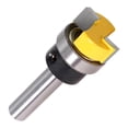 thumbnail image 1 of Yuedong 8mm Shank Flush Trim Hinge Mortising Template Router Bit with Ball Bearing Woodworking Milling Cutter Tool, 1 of 9