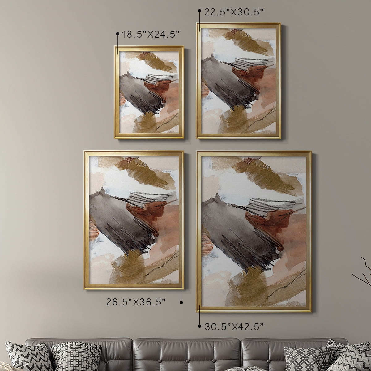 Antique Gold III Premium Framed Print, in Gold, Black, or Silver - Ready to Hang