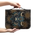 thumbnail image 2 of HELLHERO Calf Floral Design Bible Covers, Protective PU Leather Church Bible Bag for Prayer Study Christian Prayer, Top Handle Book Carrier Case, 2 of 12