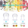 thumbnail image 3 of Tetina Fruta Bebé & Toddler, Chupete Silicona Mordedor A Partir De 3 Meses, Tetina Fruta Bebé Con 3 Tamaños Reemplazo De Tetina Para Fruta, Alimento Complementario, Comida Infantil Namotu LN-2199-1, 3 of 7