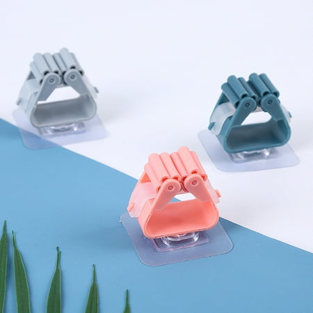 

3pcs Mop Rack Bathroom accessories Wall Mounted Shelf Organizer Hook Broom Holder Hanger Behind Doors/On Walls Kitchen Storage Tool