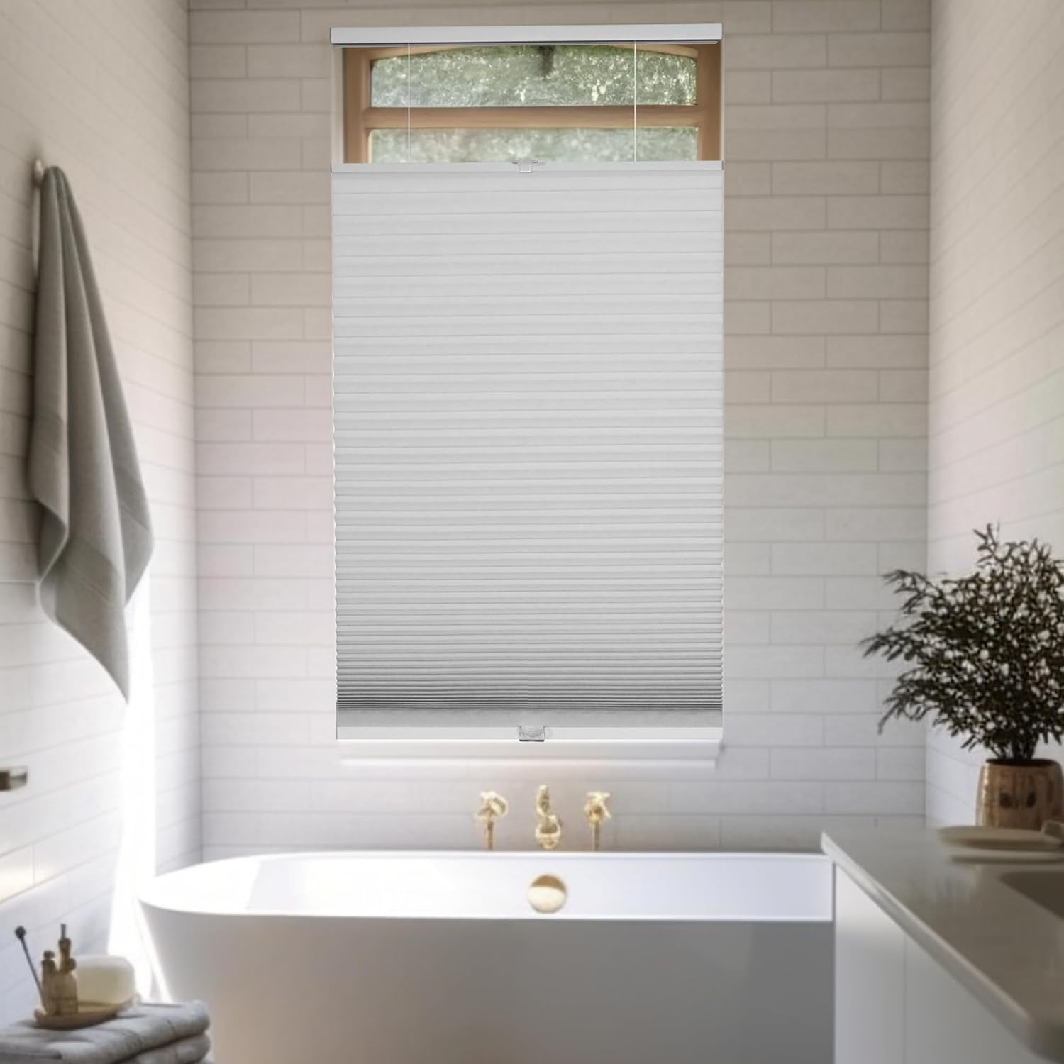 Chicology White Blackout Cordless Top Down Bottom Up Cellular Shades 48.5 in. W x 72 in. L