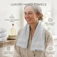 thumbnail image 4 of RIVERSIDE Hand Towel 6 Pack 16x28 Soft and Quick Dry Cotton Towels for Home Gym & Spa - White, 4 of 8